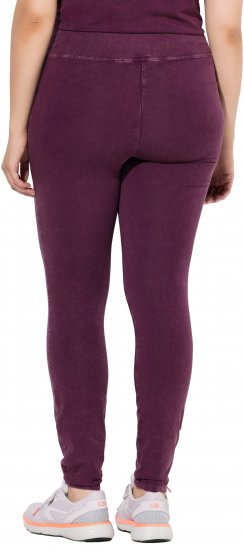 Ulla Popken Acid Wash Decorative Seam Leggings Purple - Teksad & Püksid Suuremates Suurustes – Plus Size - 