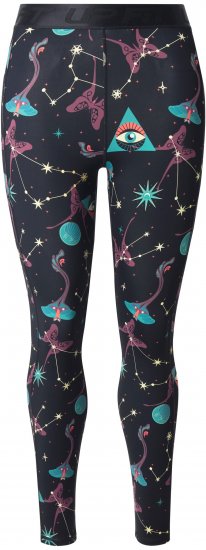 Ulla Popken Quick Drying Celestial Print Sport Leggings Black - Teksad & Püksid Suuremates Suurustes – Plus Size - 