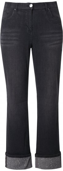 Ulla Popken Rhinestone Studded Jeans Grey - Teksad & Püksid Suuremates Suurustes – Plus Size - 