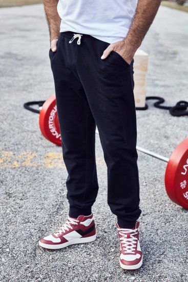 JP1880 Sweatpants Modern Fit Lightweight Black - MEESTERIIDED MT-6XLT - Pikad meeste riided