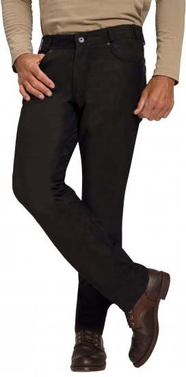 JP1880 Leather Pants Regular Fit Buffalo Nubuck Black - Teksad ja püksid - Meeste suured teksad W40 – W70