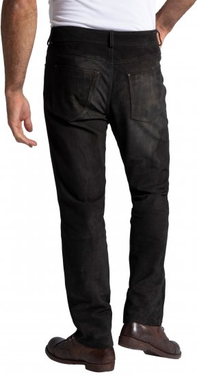 JP1880 Leather Pants Regular Fit Buffalo Nubuck Dark Brown - Teksad ja püksid - Meeste suured teksad W40 – W70