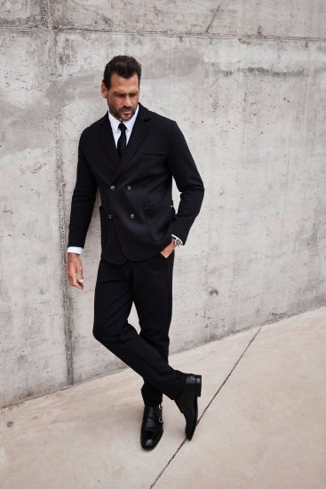 JP1880 Chino Jersey Trousers Flexnamic Black TALL - MEESTERIIDED MT-6XLT - Pikad meeste riided