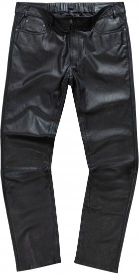 JP1880 Leather Pants Regular Fit Finest Lamb Nappa Black - Teksad ja püksid - Meeste suured teksad W40 – W70