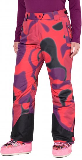 Ulla Popken Hyprar Ski Pants Waterproof Velcro Closure Shaped Knees Berry Pink - Teksad & Püksid Suuremates Suurustes – Plus Size - 