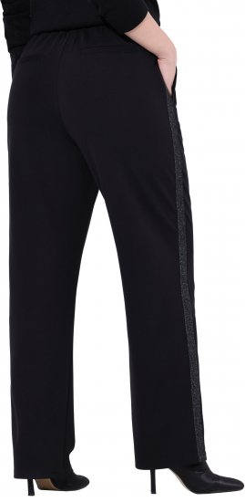 Ulla Popken Rose Wide Leg Stretch Waist Trousers Black - Teksad & Püksid Suuremates Suurustes – Plus Size - 