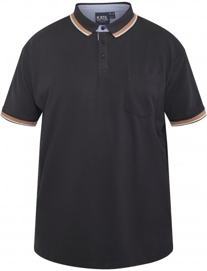 North Latitude 61128 Superflex Pikeepolosärk Must - Polosärgid - Meeste suured polosärgid 2XL – 8XL