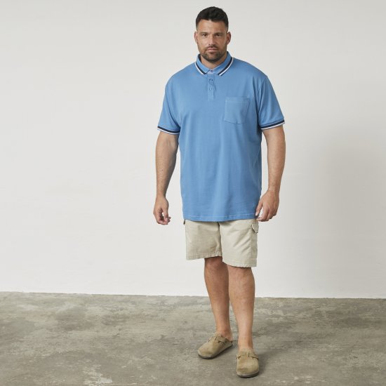 North Latitude 61128 Superflex Pikeepolosärk Sinine - Polosärgid - Meeste suured polosärgid 2XL – 8XL