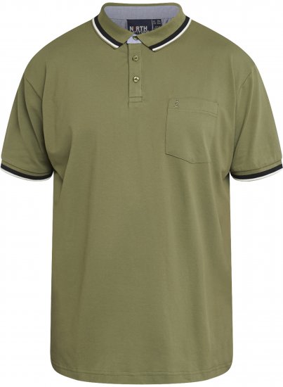 North Latitude 61128 Superflex Pikeepolosärk Oliivroheline - Polosärgid - Meeste suured polosärgid 2XL – 8XL