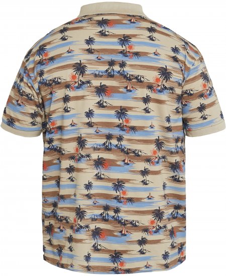 North Latitude 61133 Üleni Trükimustriga Piqué Polo Liiv - Polosärgid - Meeste suured polosärgid 2XL – 8XL