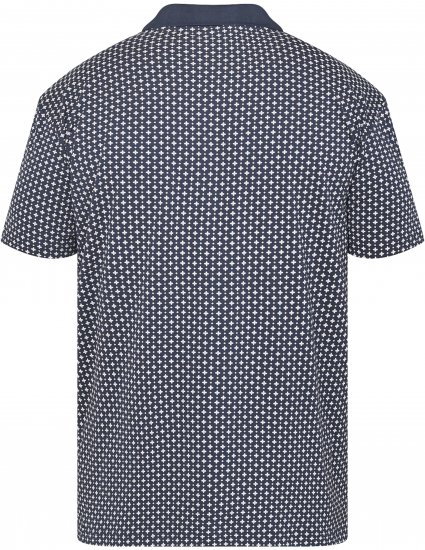 North Latitude 61134 Üleni Trükimustriga Jersey Polo Tumesinine - Polosärgid - Meeste suured polosärgid 2XL – 8XL