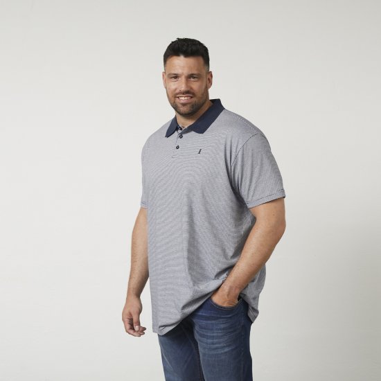 North Latitude 61136 Triibuline Lõngavärvitud Polo Tumesinine - Polosärgid - Meeste suured polosärgid 2XL – 8XL