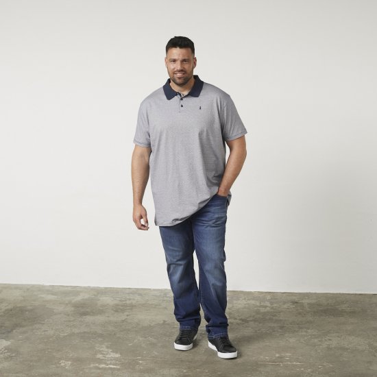 North Latitude 61136 Triibuline Lõngavärvitud Polo Tumesinine - Polosärgid - Meeste suured polosärgid 2XL – 8XL