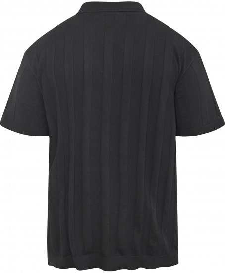 North Latitude 61329 Kootud Polosärk Lühikeste Varrukatega Must - Polosärgid - Meeste suured polosärgid 2XL – 8XL