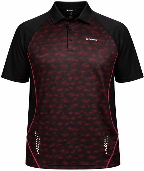 Espionage LW156 Performance Polo Red/Black - Polosärgid - Meeste suured polosärgid 2XL – 8XL