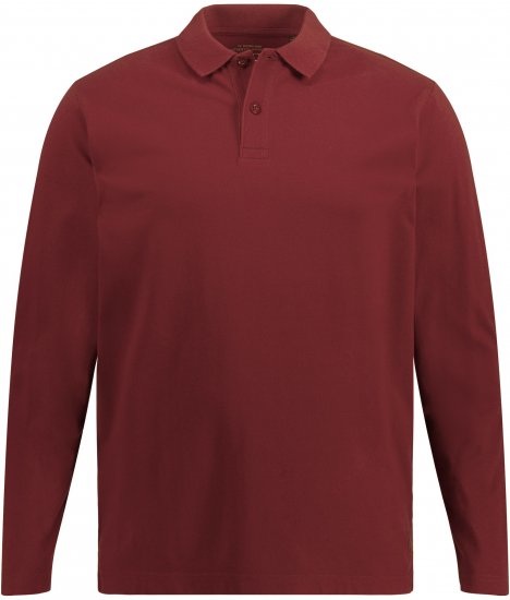 JP1880 Polo Shirt Long Sleeve Piqué Red - Polosärgid - Meeste suured polosärgid 2XL – 8XL