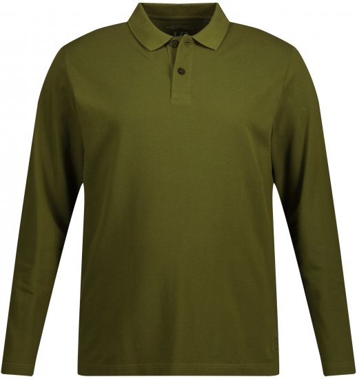 JP1880 Polo Shirt Basic Long Sleeve Pique Moss Green - Polosärgid - Meeste suured polosärgid 2XL – 8XL