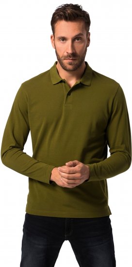 JP1880 Polo Shirt Basic Long Sleeve Pique Moss Green - Polosärgid - Meeste suured polosärgid 2XL – 8XL