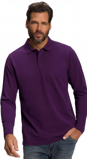 JP1880 Polo Shirt Long Sleeve Pique Purple - Polosärgid - Meeste suured polosärgid 2XL – 8XL