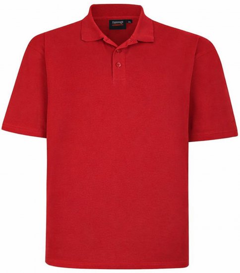 Espionage P074 Plain Pique Polo Red - Polosärgid - Meeste suured polosärgid 2XL – 8XL