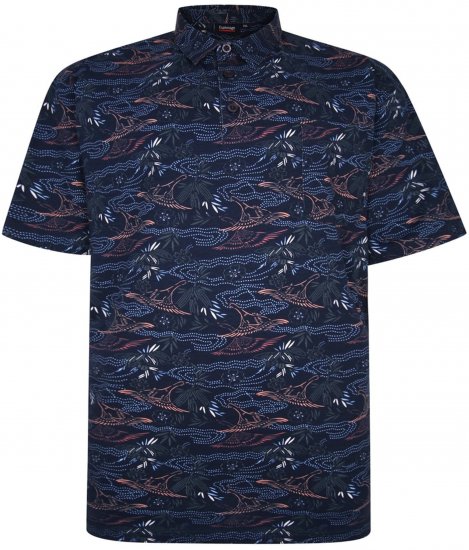 Espionage P177 All Over Print Polo Navy - Polosärgid - Meeste suured polosärgid 2XL – 8XL