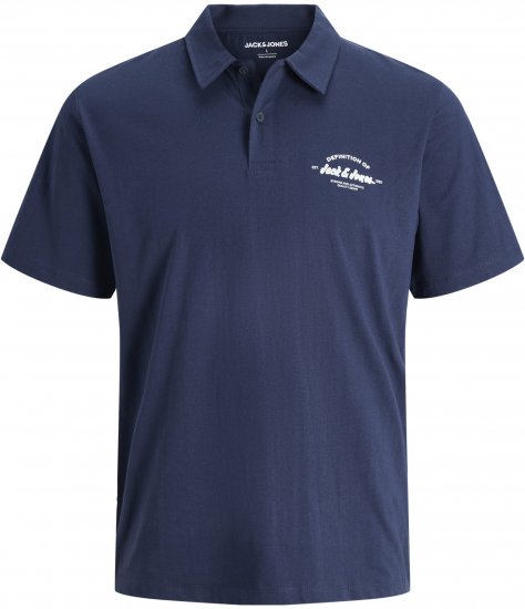 Jack & Jones Brandon Short Sleeve Polo Navy - Polosärgid - Meeste suured polosärgid 2XL – 8XL