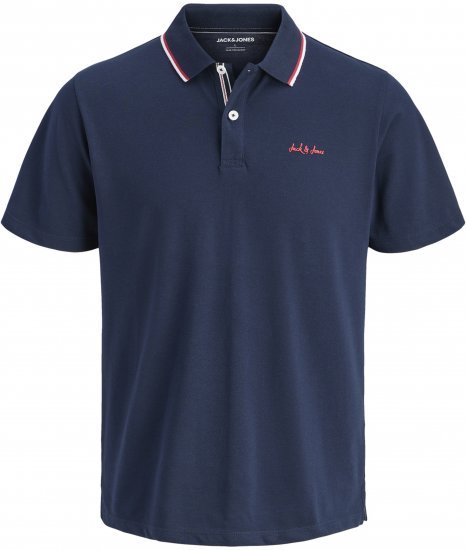Jack & Jones Blaze Short Sleeve Polo Navy - Polosärgid - Meeste suured polosärgid 2XL – 8XL
