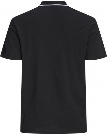 Jack & Jones Blaze Short Sleeve Polo Black - Polosärgid - Meeste suured polosärgid 2XL – 8XL