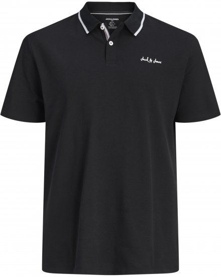 Jack & Jones Blaze Short Sleeve Polo Black - Polosärgid - Meeste suured polosärgid 2XL – 8XL