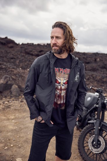 JP1880 Iron Maiden Rain Jacket Black - Spordiriided & outdoor - Suured suurused meeste spordiriided