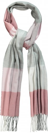 Ulla Popken Woven Check Print Scarf Dark Pink - Aksessuaarid - 
