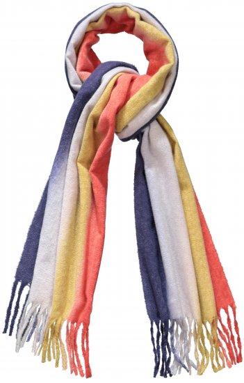 Ulla Popken Ombre Rainbow Stripe Scarf Night Blue - Aksessuaarid - 