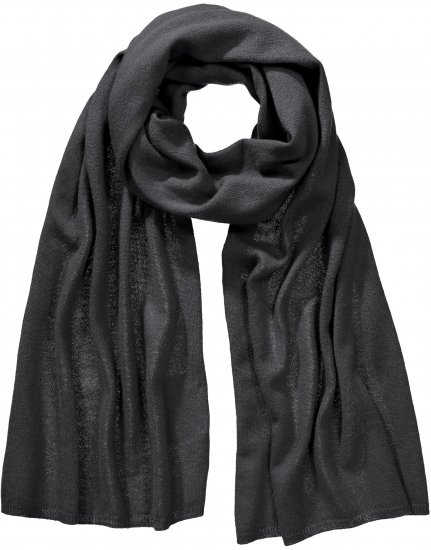 Ulla Popken Virgin Wool Cashmere Mix Scarf Black - Aksessuaarid - 