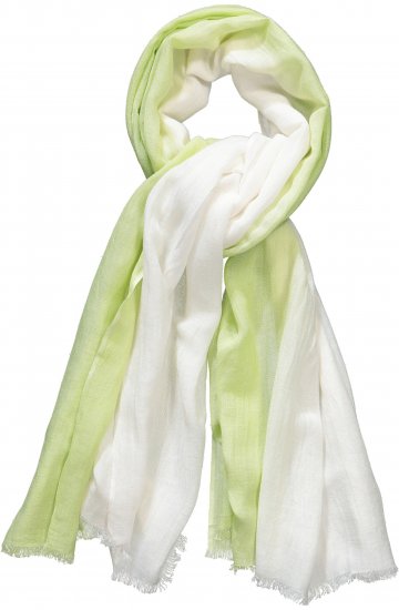 Ulla Popken Ombre Linen Blend Scarf Lime Green - Aksessuaarid - 