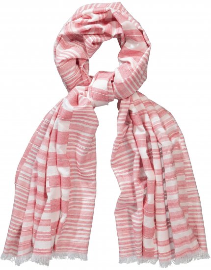 Ulla Popken Striped Statement Scarf Neon Red - Aksessuaarid - 