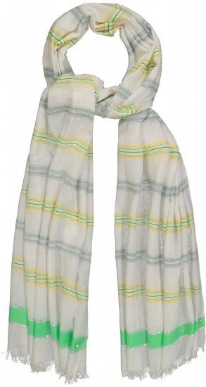 Ulla Popken Glitter Effect Scarf Lime - Aksessuaarid - 