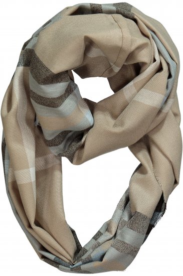 Ulla Popken Plaid Infinity Scarf Brown - Aksessuaarid - 