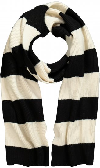 Ulla Popken Ribbed Striped Scarf Snow White - Aksessuaarid - 