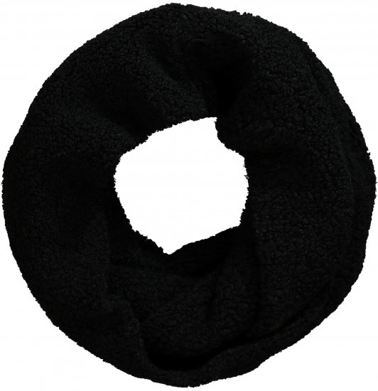 Ulla Popken Teddy Fleece Infinity Scarf Black - Aksessuaarid - 