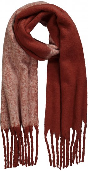 Ulla Popken Fringed Edge Boucle Scarf Orange - Aksessuaarid - 