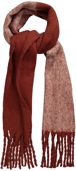 Ulla Popken Fringed Edge Boucle Scarf Orange - Aksessuaarid - 