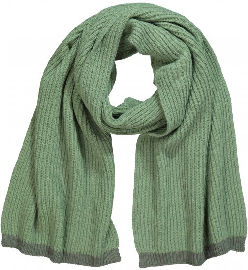 Ulla Popken Two Tone Knit Scarf Sage Green - Aksessuaarid - 