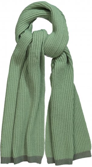 Ulla Popken Two Tone Knit Scarf Sage Green - Aksessuaarid - 