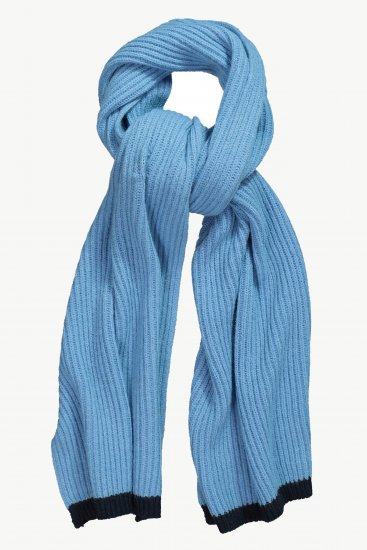 Ulla Popken Two Tone Knit Scarf Light Cornflower - Aksessuaarid - 