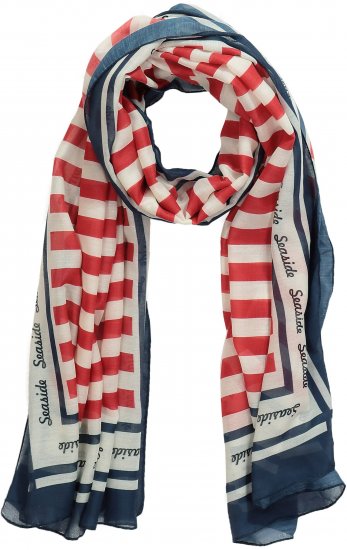 Ulla Popken Mix Stripe Scarf Forest Green - Aksessuaarid - 