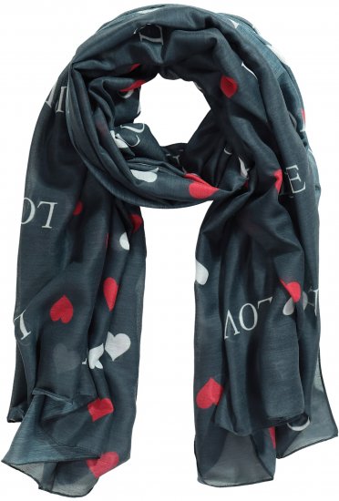 Ulla Popken Love Lightweight Scarf Navy - Aksessuaarid - 