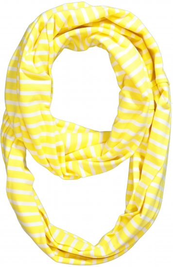 Ulla Popken Striped Infinity Scarf Lemon Yellow - Aksessuaarid - 