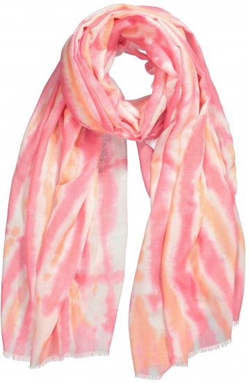 Ulla Popken Tie Dye Striped Scarf Magenta Pink - Aksessuaarid - 