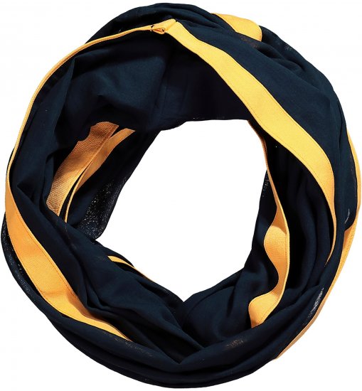 Ulla Popken Neon Stripe Infinity Scarf Navy - Aksessuaarid - 