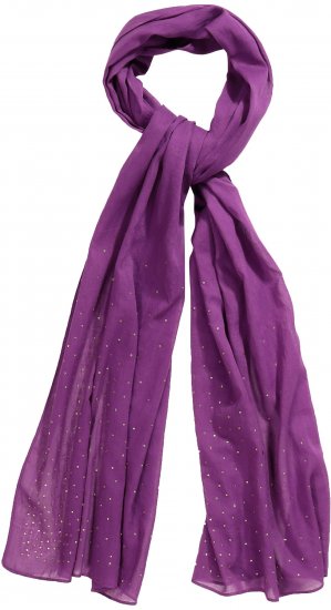 Ulla Popken Rhinestone Scarf Purple - Aksessuaarid - 